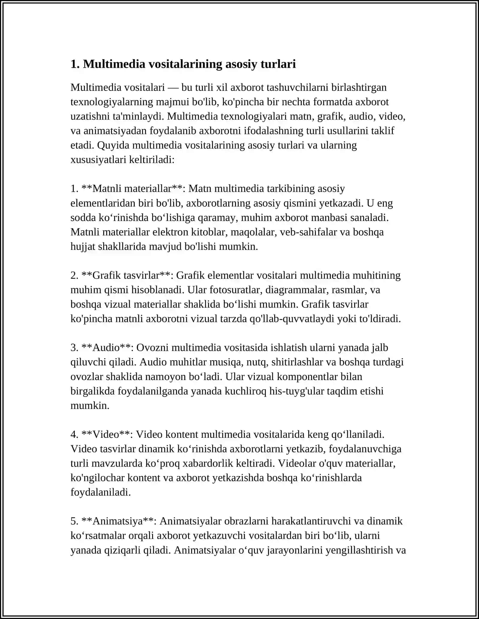 MULTIMEDIA VOSITALARI 3