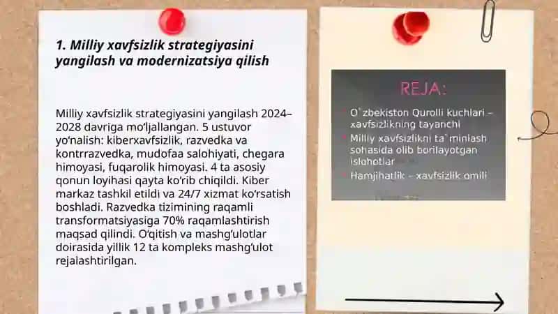Milliy xavfsizlikni taʼminlash borasida amalga oshirilayotgan islohotlar 3