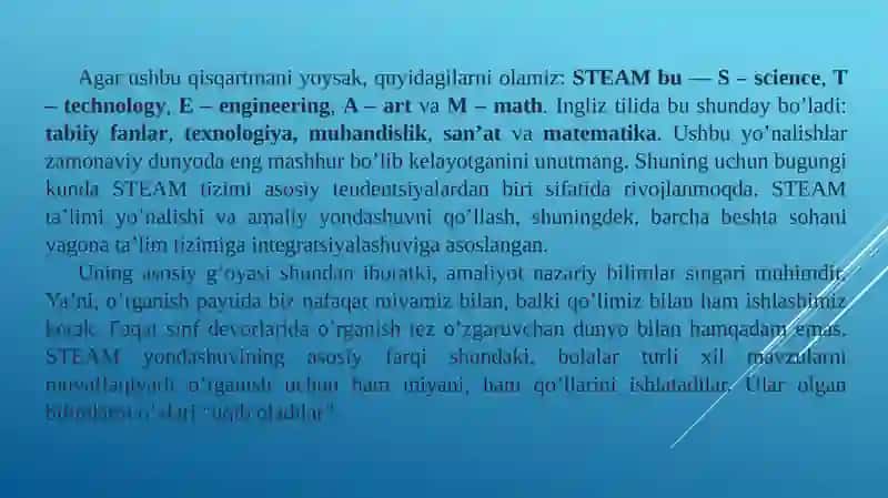 MAKTABGACHA YOSHDAGI BOLALARNI STEAM TEXNOLOGIYASI ASOSIDA ILK MATEMATIK TASAVVURLARINI SHAKLLANTIRISH 3