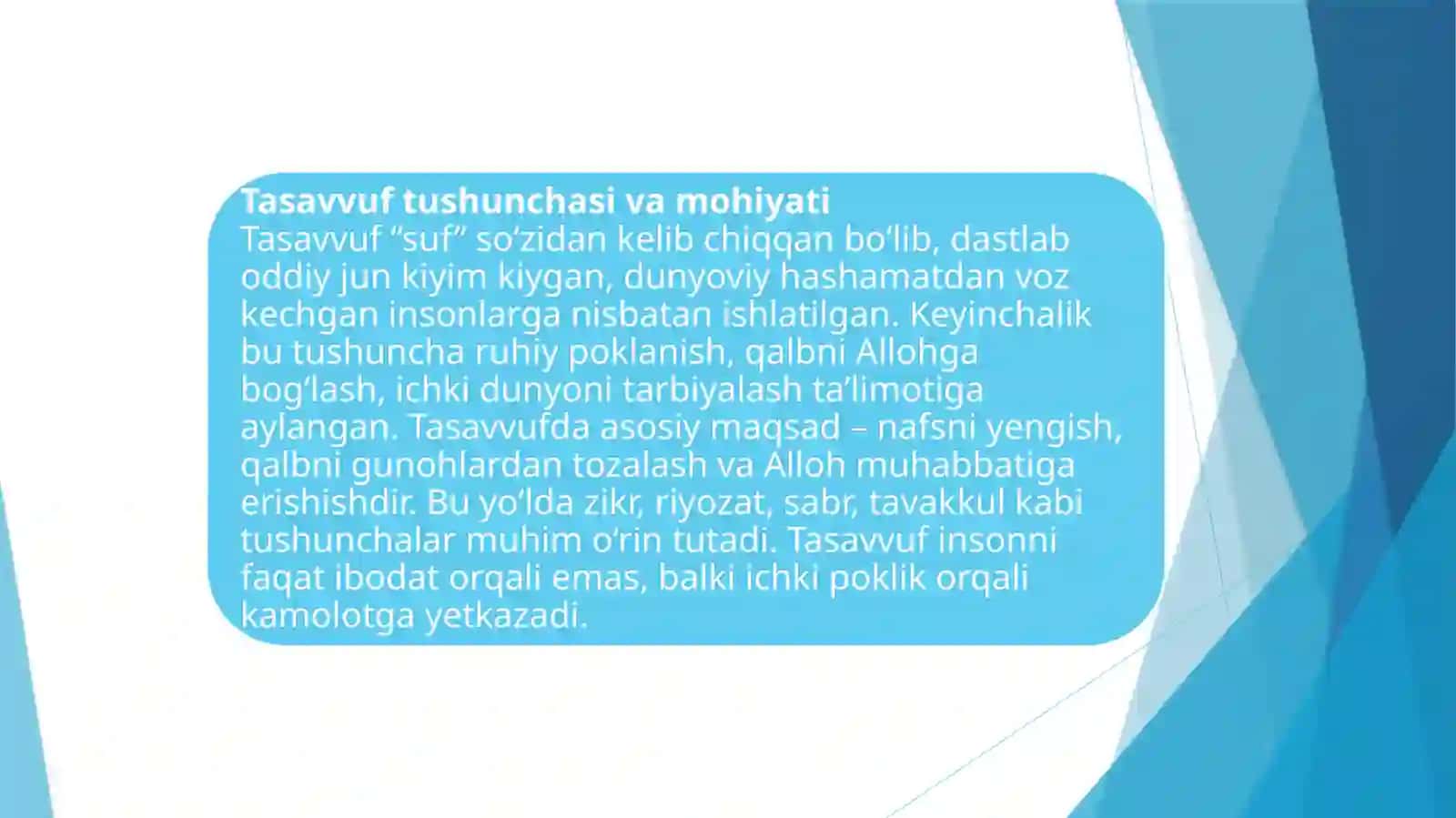 Tasavvufta'limotidaQur'ondaginafstarbiyasizuhdvazohidlikkaoidg'oyalarningrivojlanishi 3