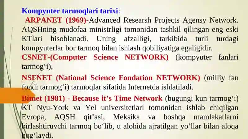 Internet tarmogʻi va DNS xizmati 3