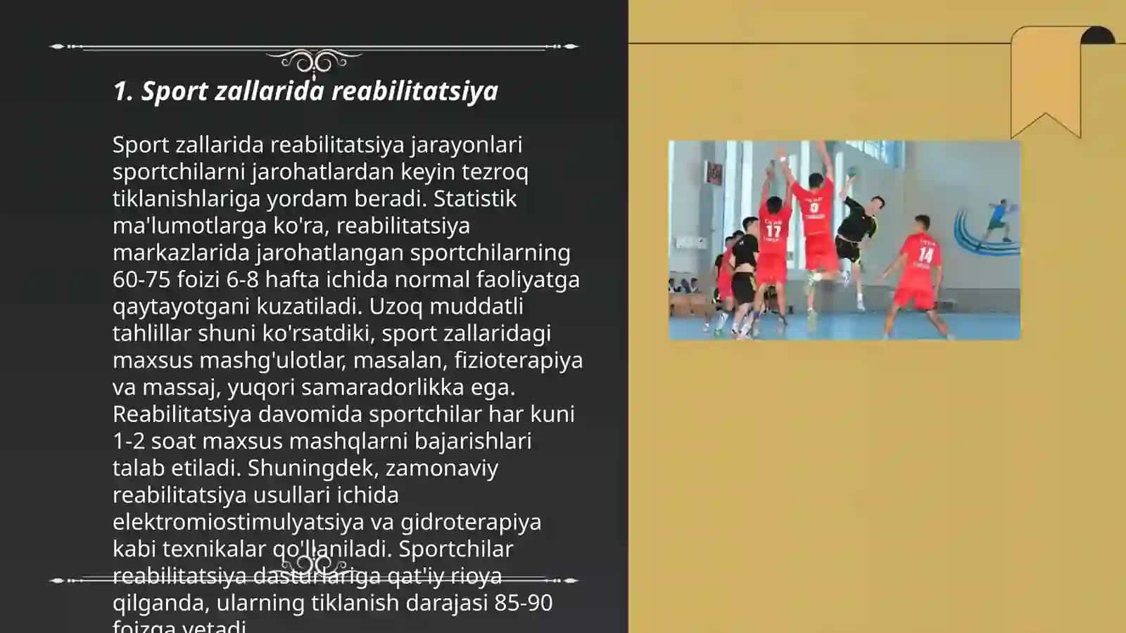 Sportda ish qobilyatini tiklash vosiytalari 3
