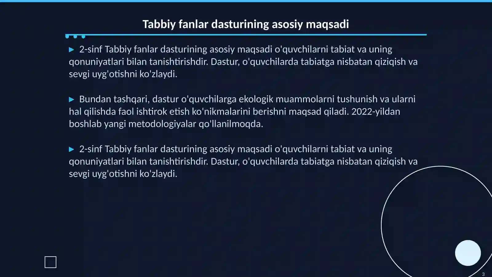 2- sinf "Tabbiy fanlar" dasturi va darsligi 3