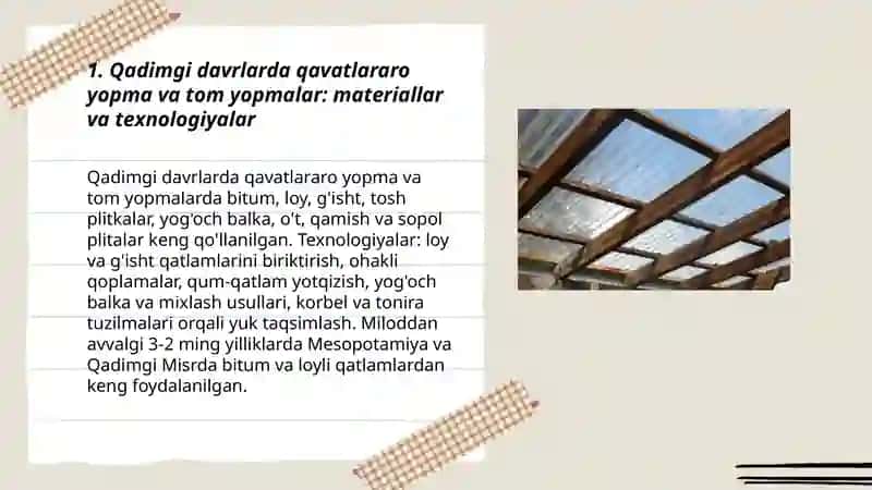 Qavatlararo yopma va tomyopmalar tarixi 3