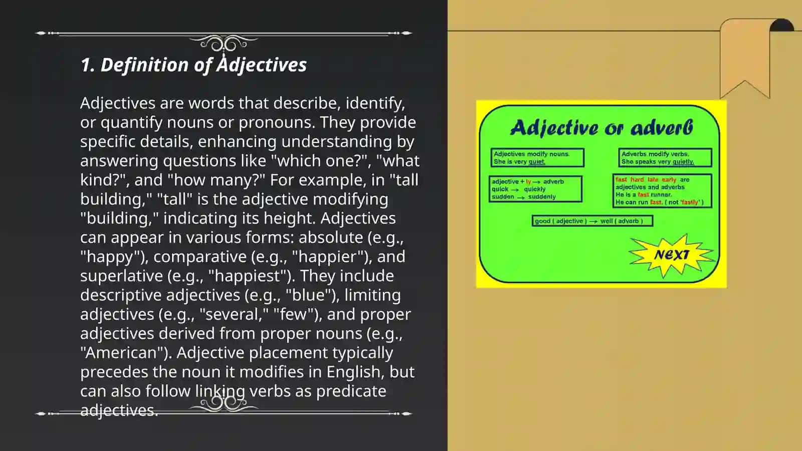 Adjectives and adverbs 3