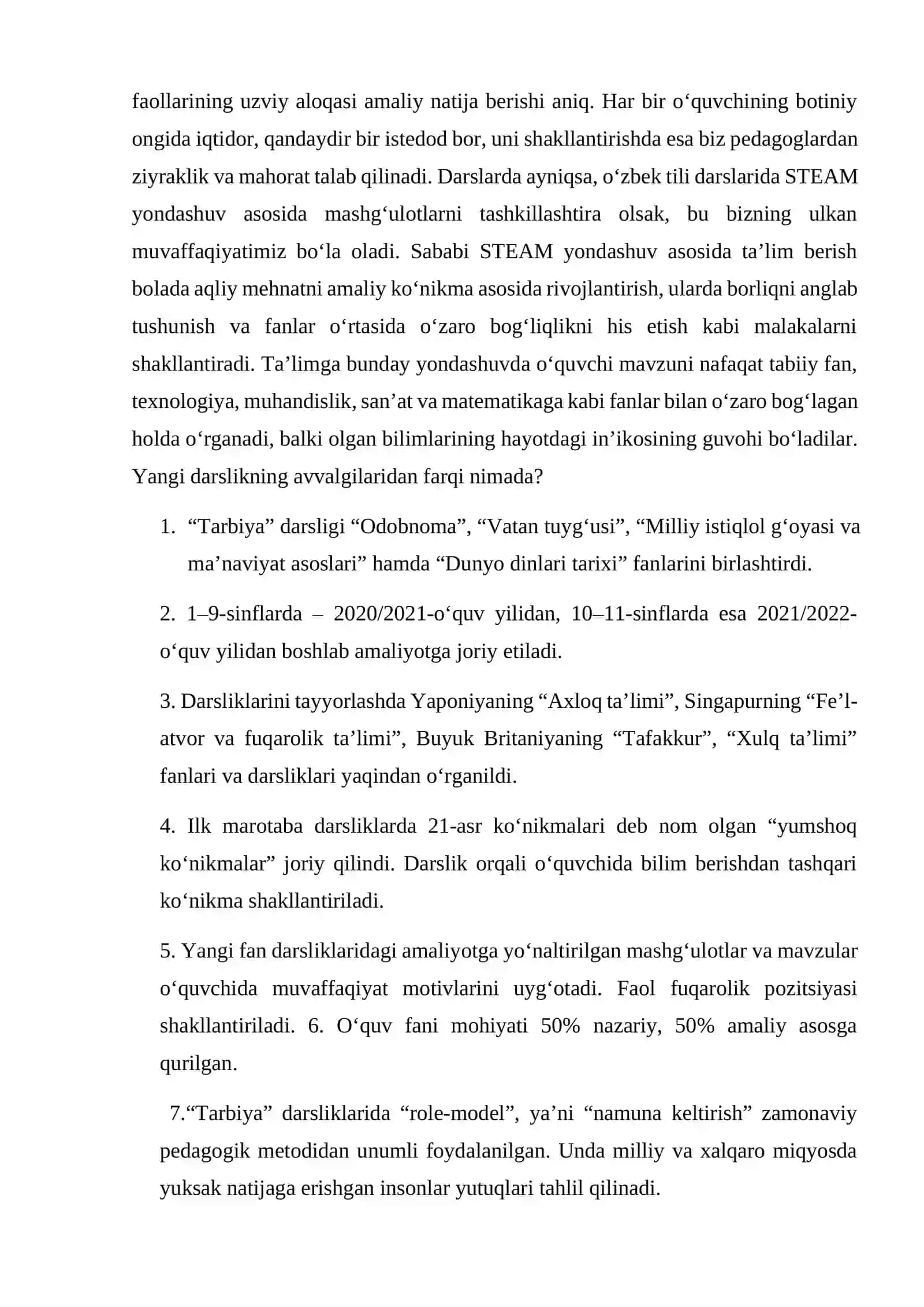 O’rta va yuqori sinflarda tarbiya darsliklarining tahlili 3