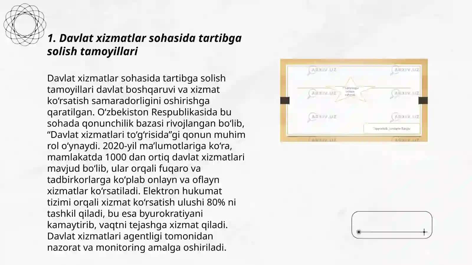 Davlatning xizmatlar sohasini tartibga solishning o'ziga xos-xususiyatlari 3
