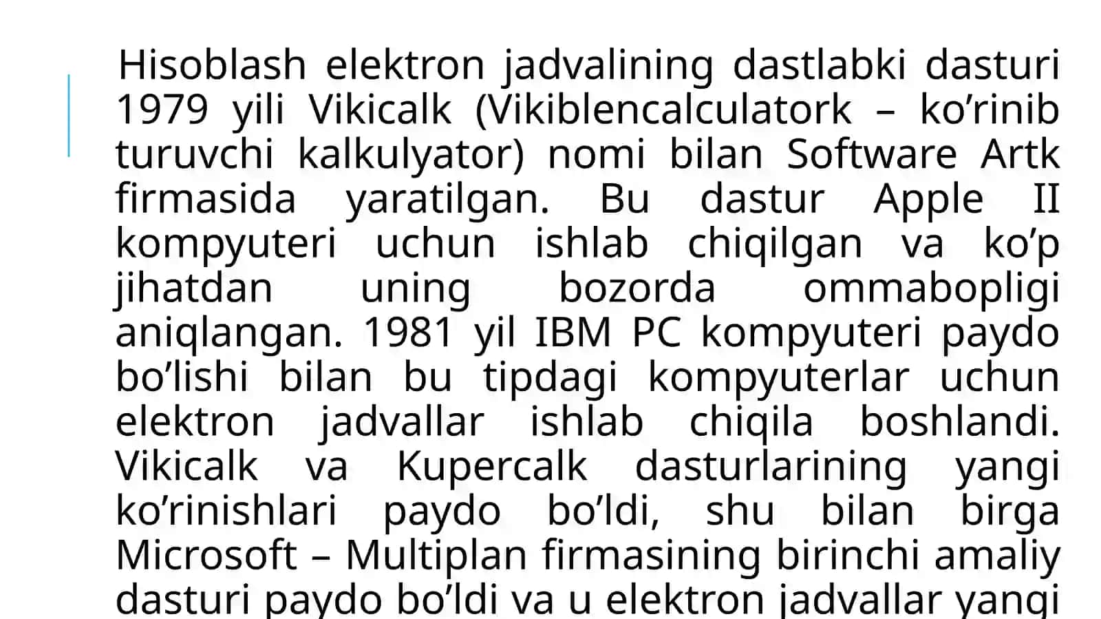 Elektron jadvalning vazifalari va imkoniyatlari 3