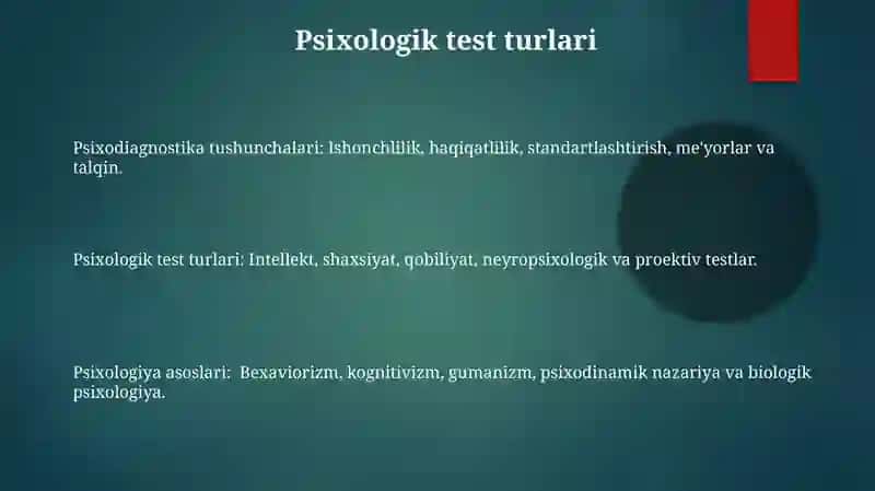 Psixologiya va psixodiagnosyika fanning asosiy tamoyillari va tushunchalari 3