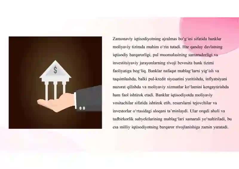 Bank tushunchasi va uning iqtisodiy mohiyati. 3