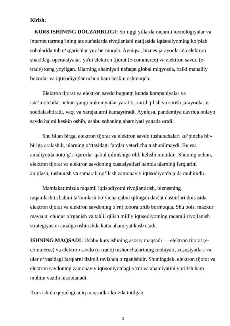Elektron tijorat (e-commerce) va electron savdo (r-trade) xususiy belgilari va faeqlari. 3
