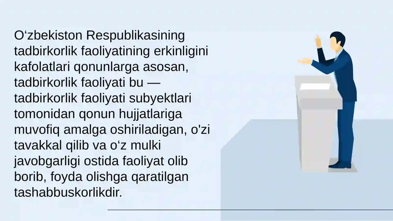 Tadbirkorlik faoliyati inishlamoq 3