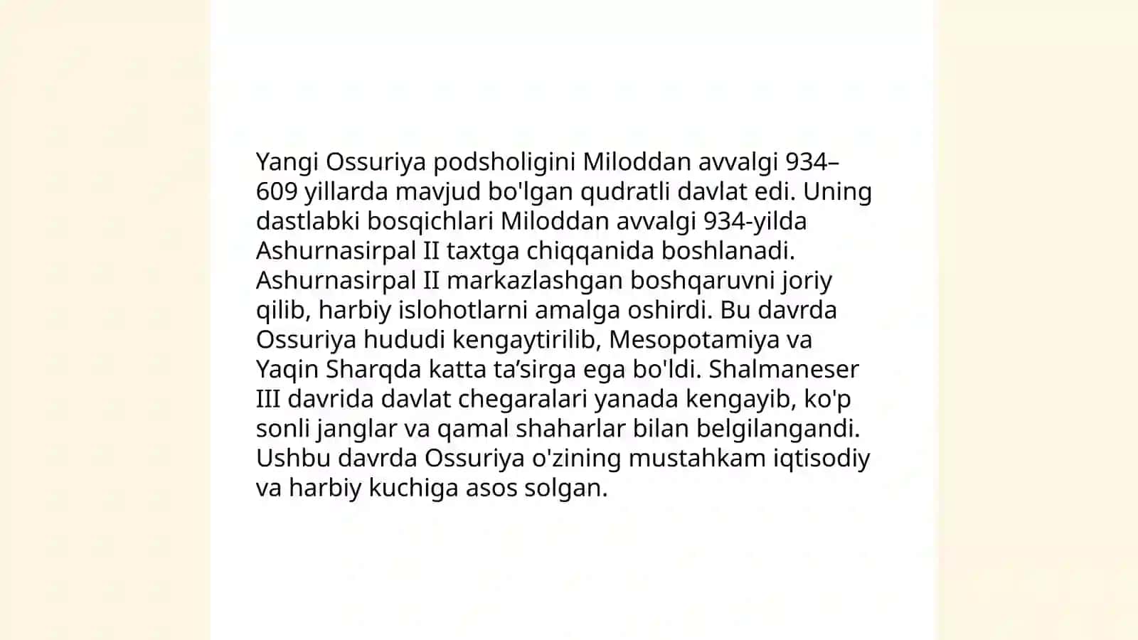 Yangi Ossuriya podsholigining yuksalishi 3