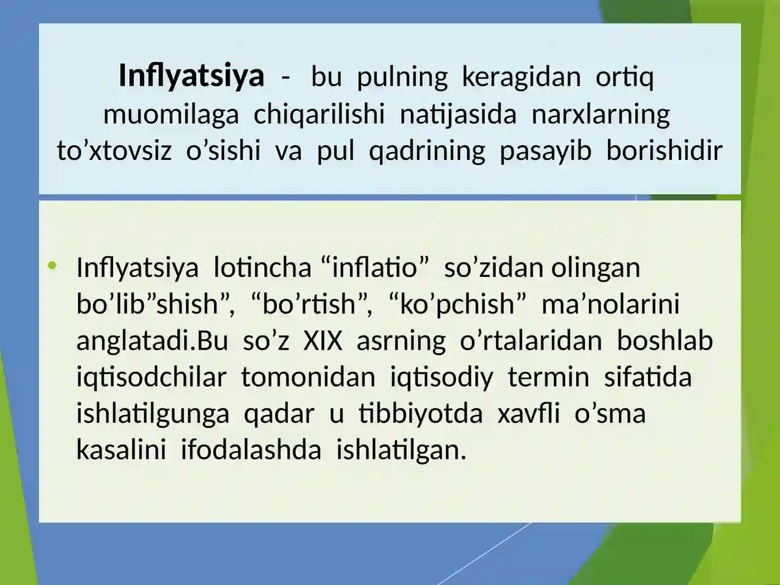 INFLATSIYA VA UNGA QARSHI KURASHISH YO’LLARI 3