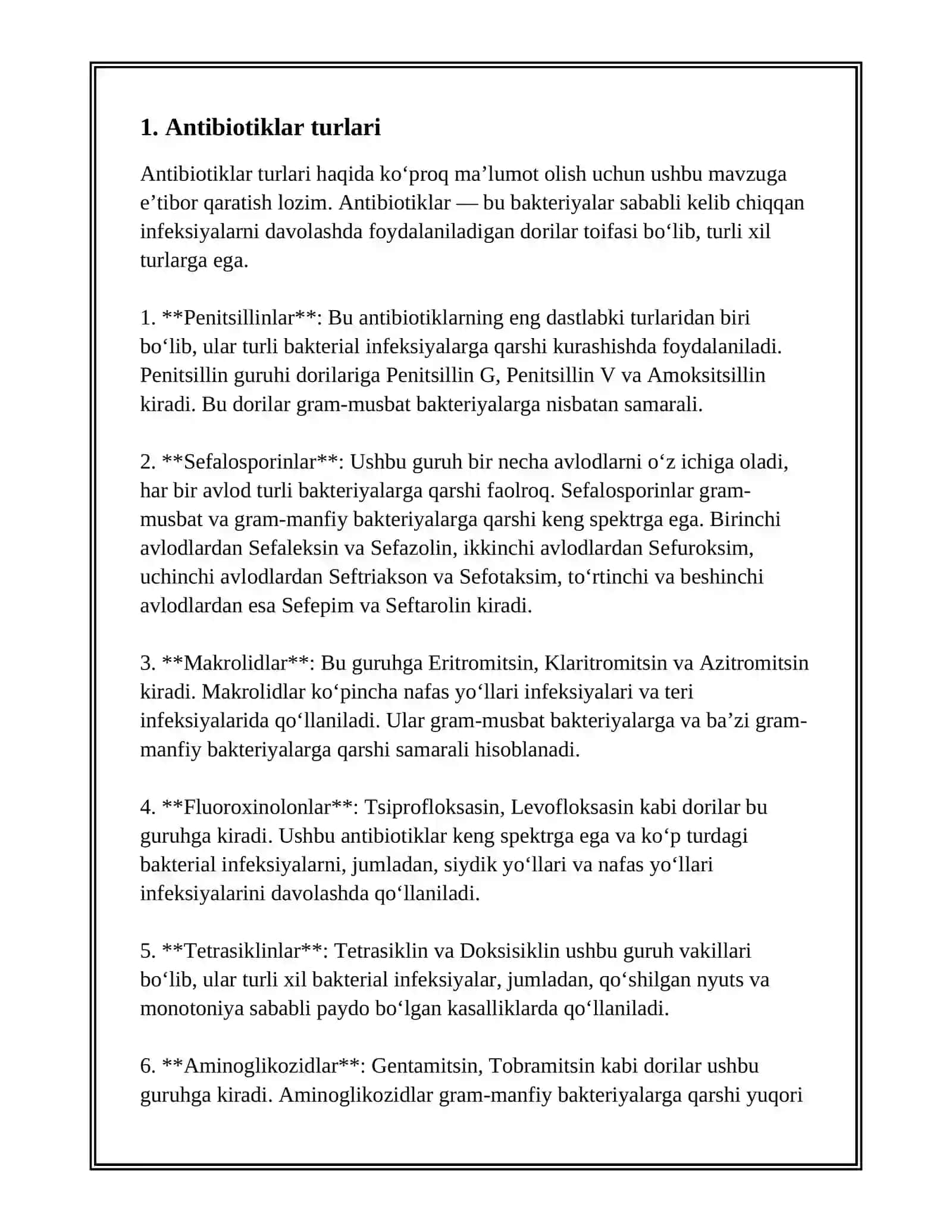 XUSUSIY FARMAKALOGIYA. MIKROBLARGA QARSHI MODDALAR 3