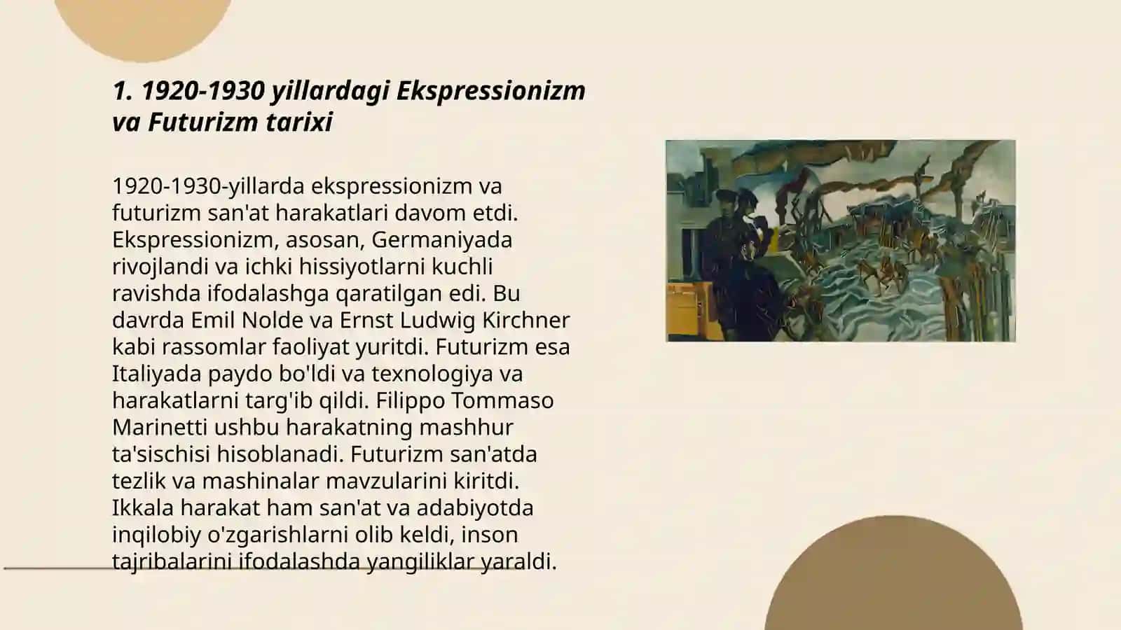 1920-1930 yillarda Ekspressionizm va Futurizm. Eksteryer va interyer dizaynida Ismoilov Bahrom 3