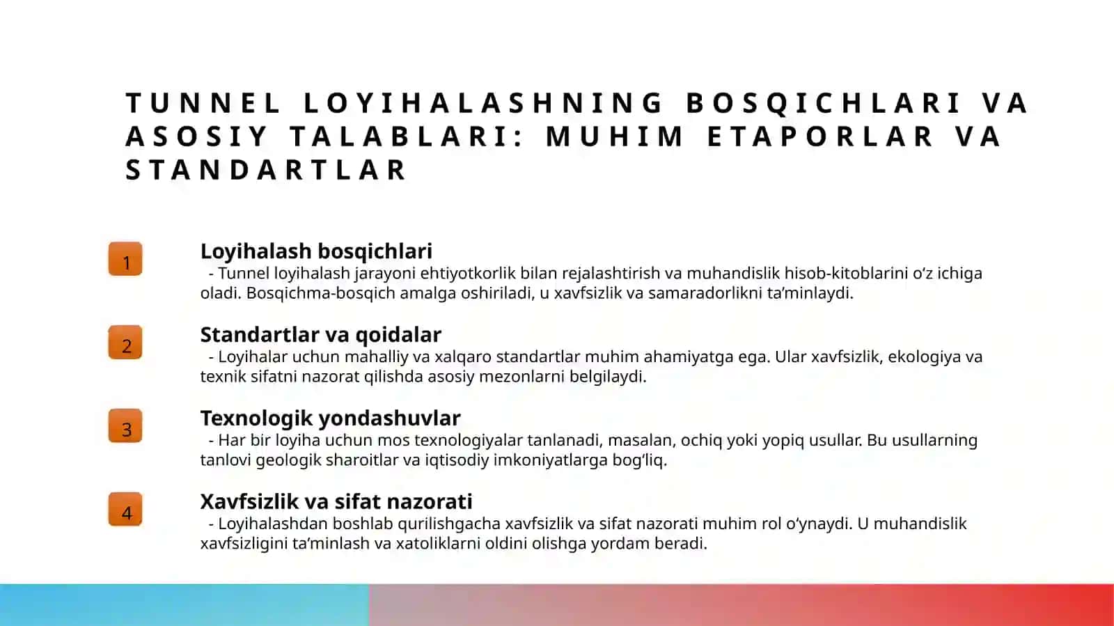 Tunelni loyihalash va qurish usullari 3