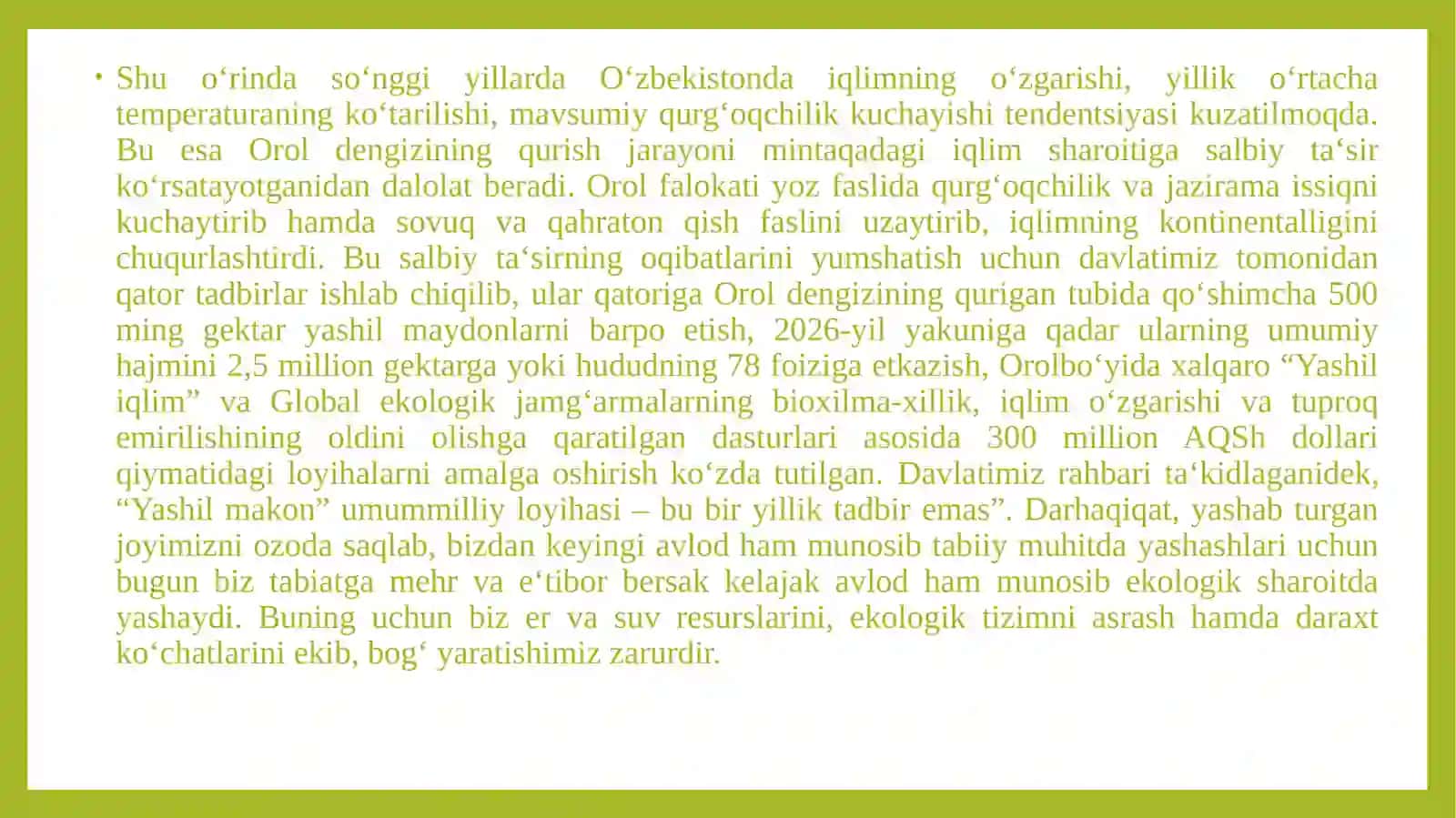 Yashil makon milliy dasturi 3