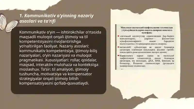 Kommunikativ oʻyin, ijtimoiy bilish kompensatsiyalari 3