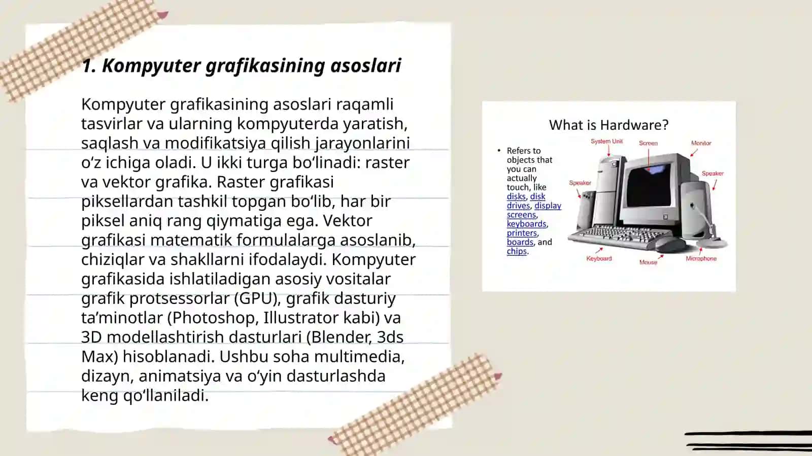Kompyuter grafikasining dasturiy taminoti 3