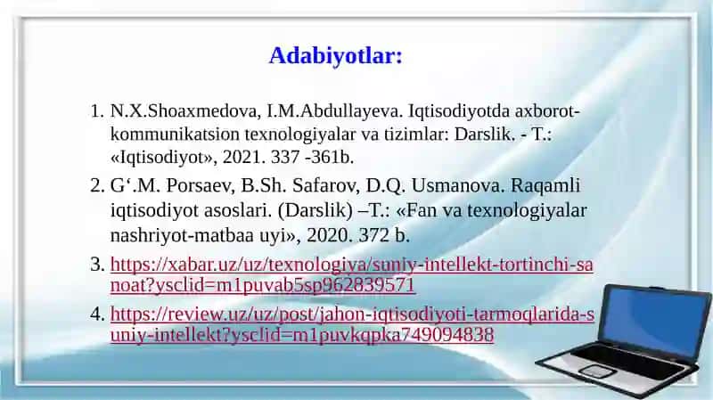 Iqtisodiyotda virtual va to’dirilgan reallik texnologiyalaridan foydalanish 3