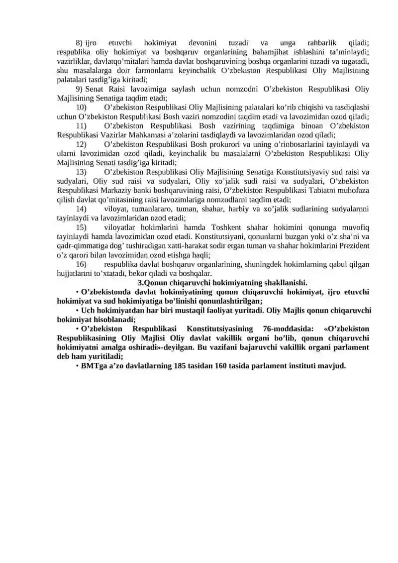 Mustaqil O’zbekiston davlatining tashkil topishi 3