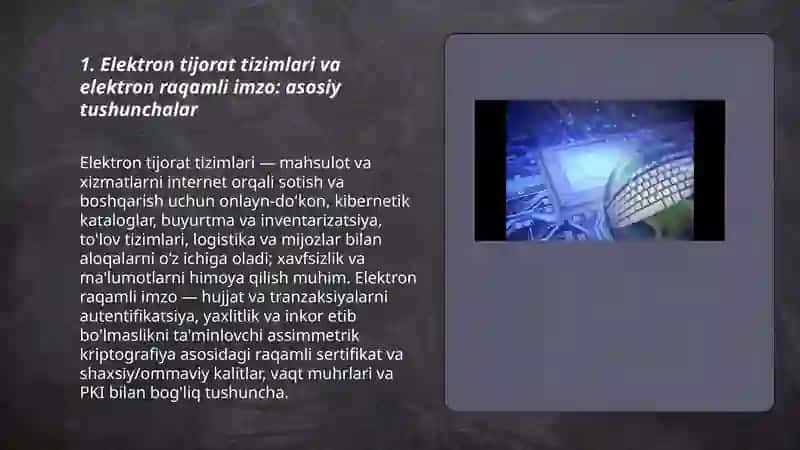 Elektron tijorat tizimlari va elektron raqamli imzo 3