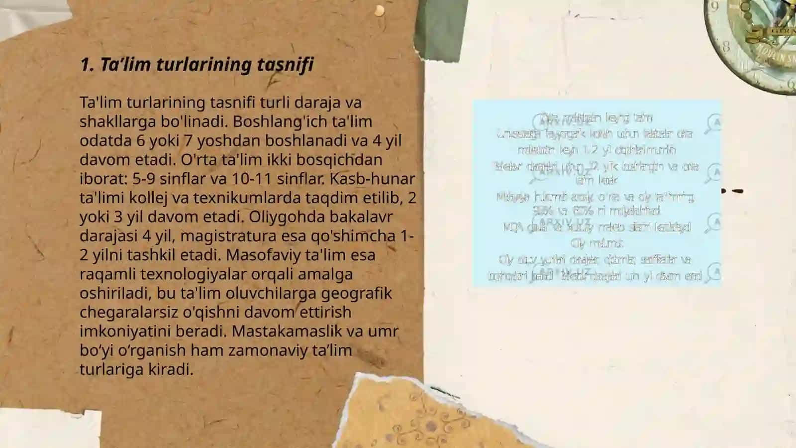 Ta’lim turlari va ta’limni tashkil etish shakllari 3