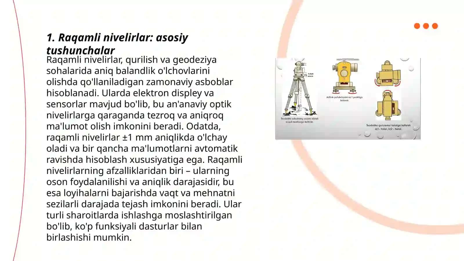 Raqamlinivelir, lazer nivelir va raqamli nivelirlash reykalarining turlari va tuzilishi 3