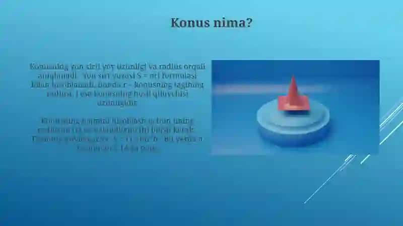 4-sinfmatematikadarsligidan"Konusvauningyoyilmasi" 3