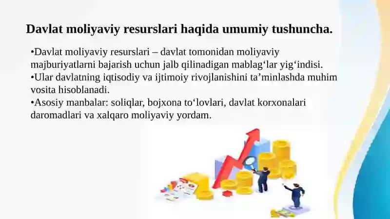 O’zbekiston Respublikasining Davlat Moliyaviy Resurslari: Manbalar va Ishlatish Yo’nalishlari 3