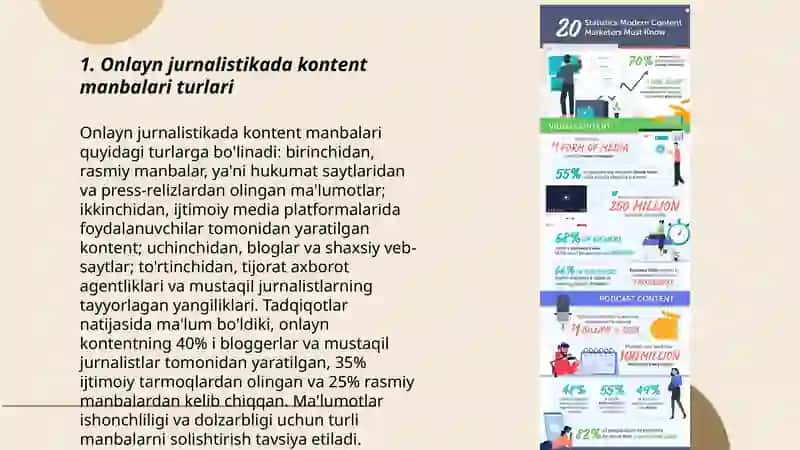 Onlayn jurnalistikada kontent manbalari tasnifi 3