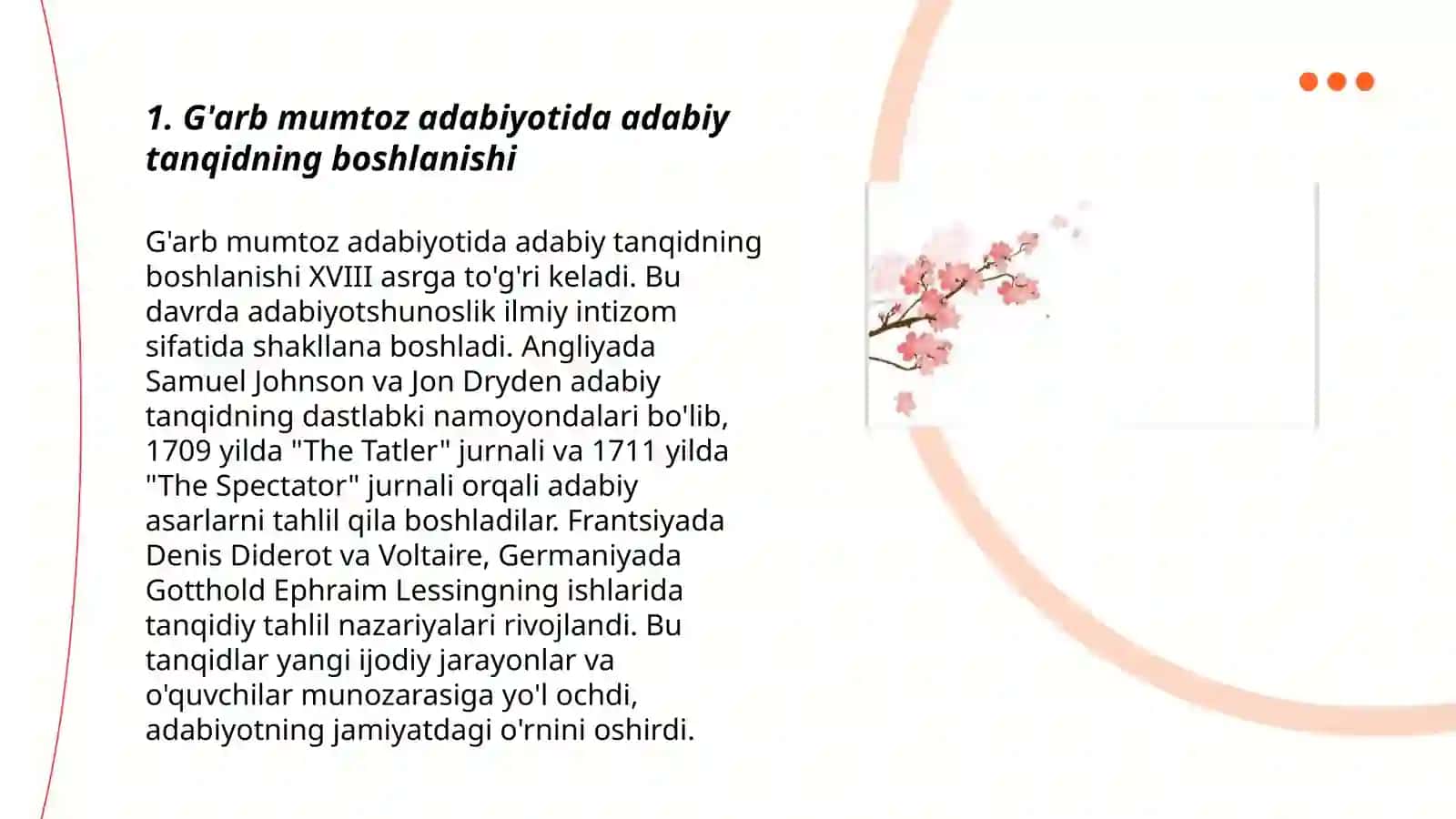 G'arb mumtoz adabiyotida adabiy tanqidning boshlanishi 3