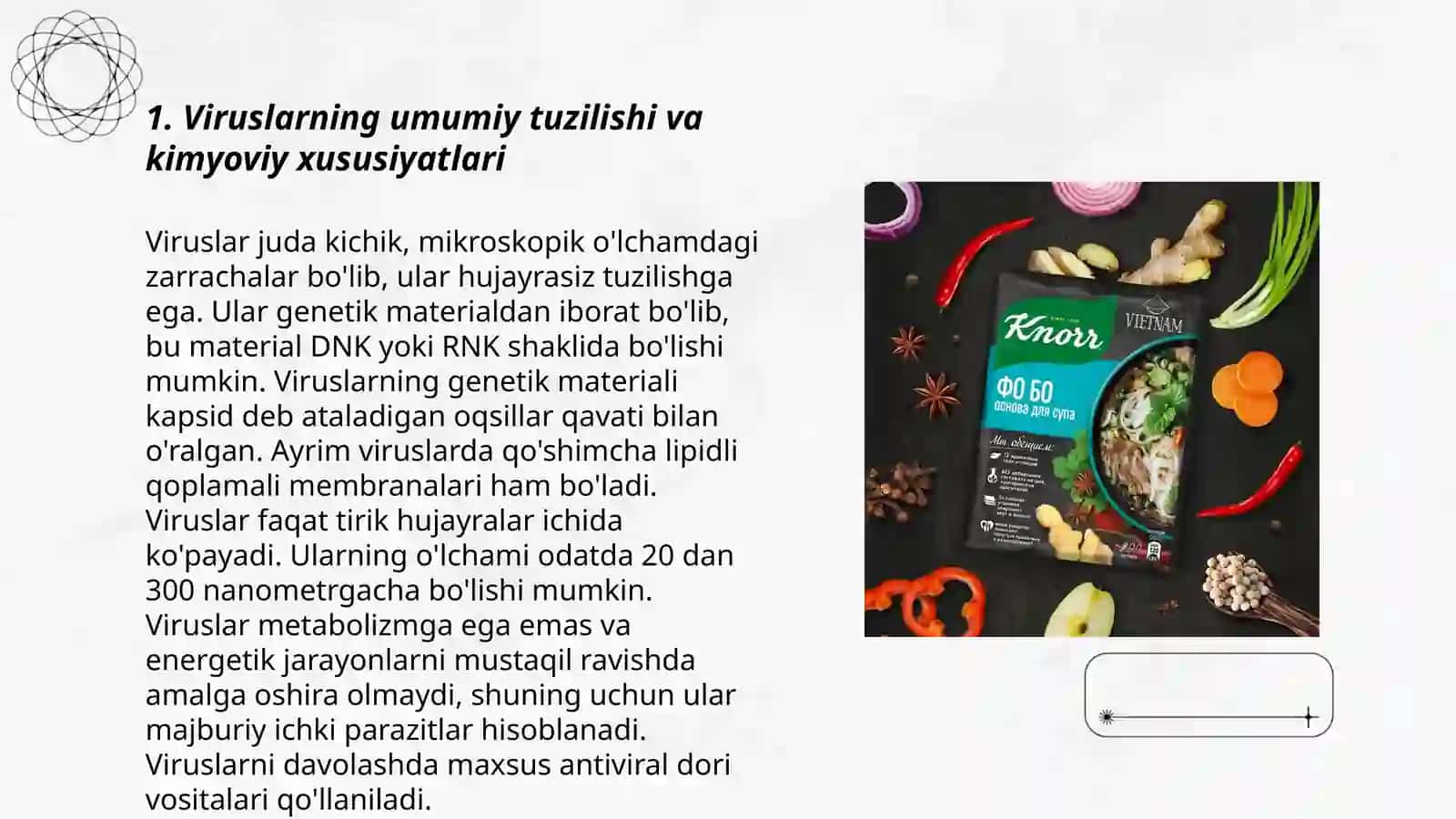 Viruslar bioximiyasi aniq va keng yoritilgan bo'lsin 3