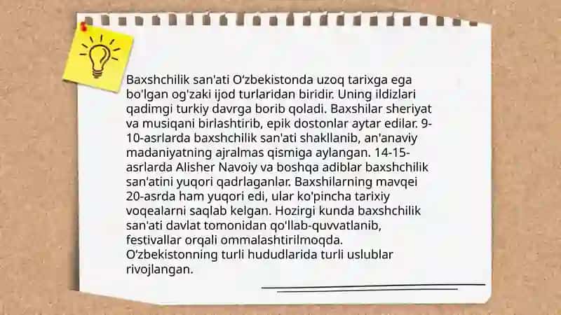 Baxshchilik San'ati 3