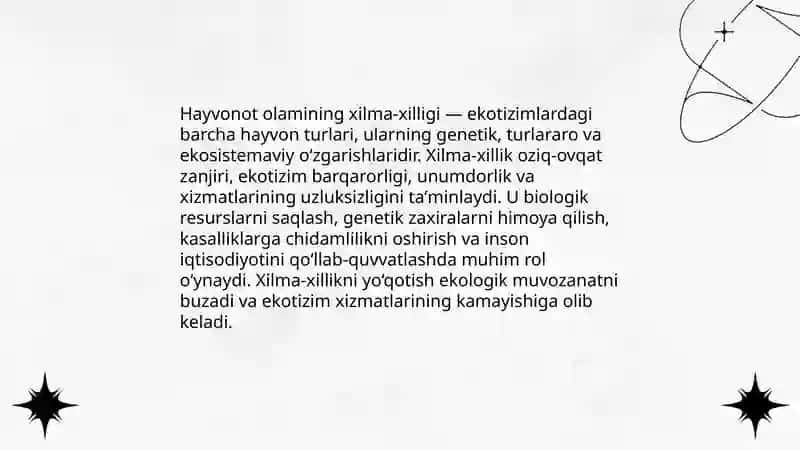 Hayvonot olamining xilma-xilligi va uning tabiatda tutgan o‘rni 3