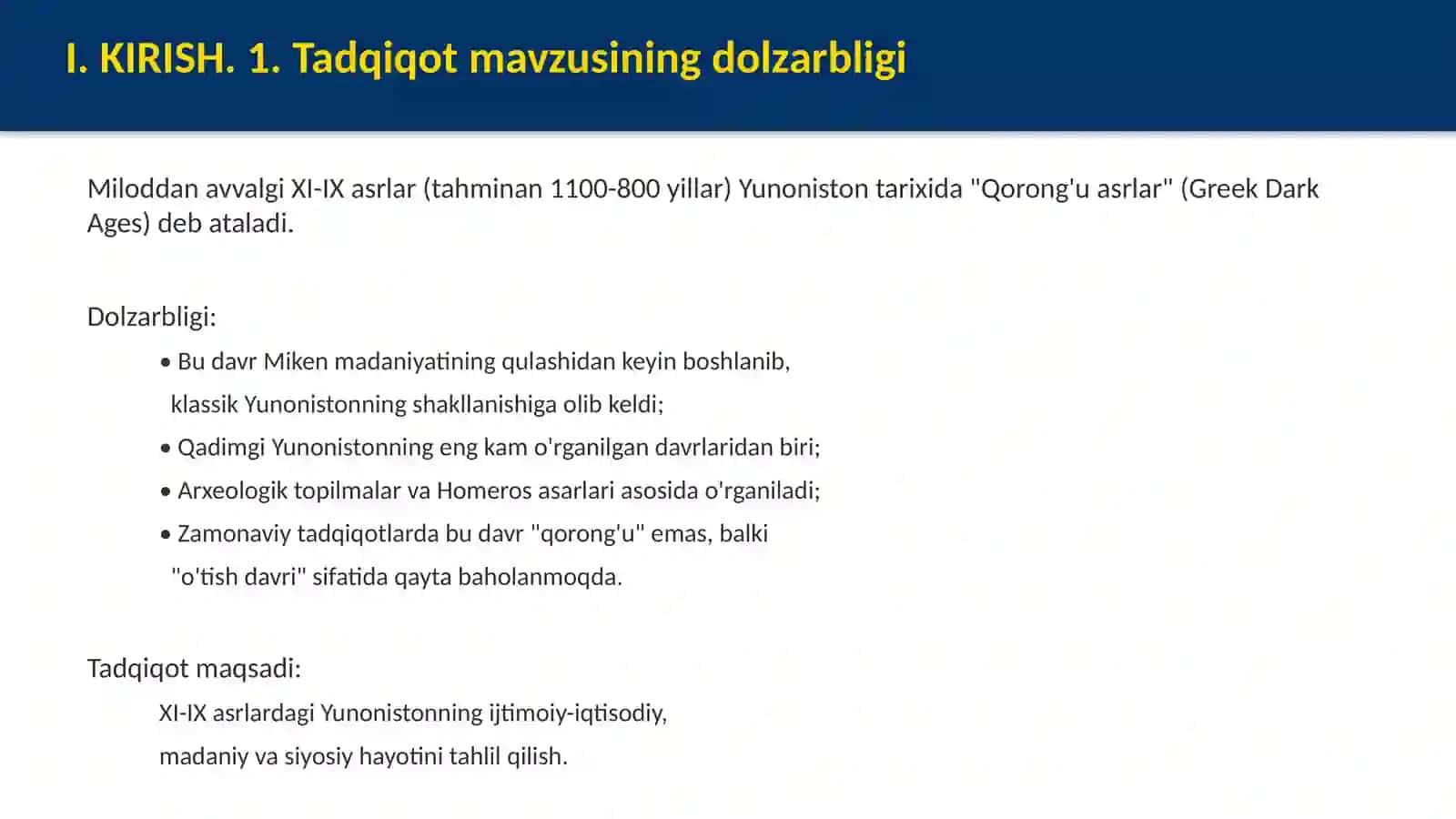 Mil.avv XI-IX asrlarda Yunoniston 3