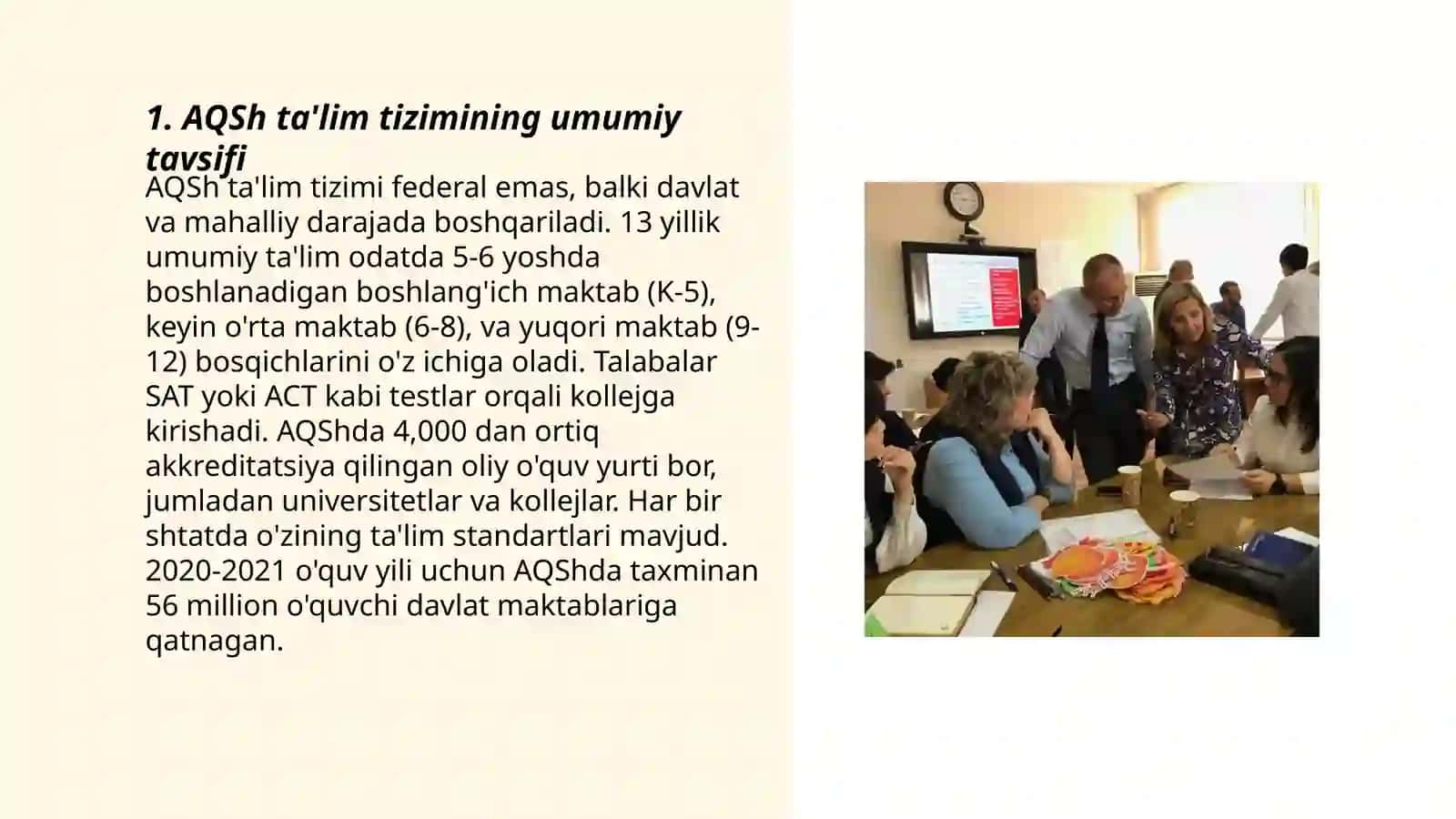 AQShda ta'lim tizimining tarkibi 3