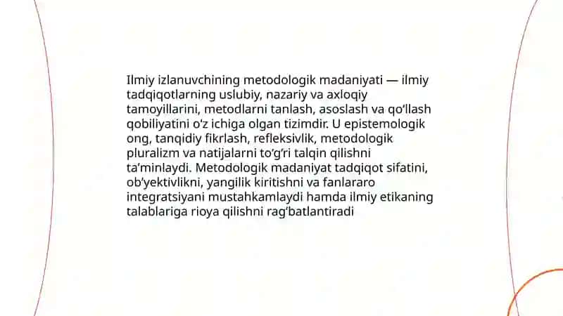 Ilmiy izlanuvchining metodologik madaniyati 3