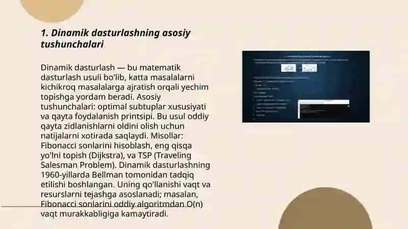 Dinamik dasturlash masalalarini hal qilish usullari 3