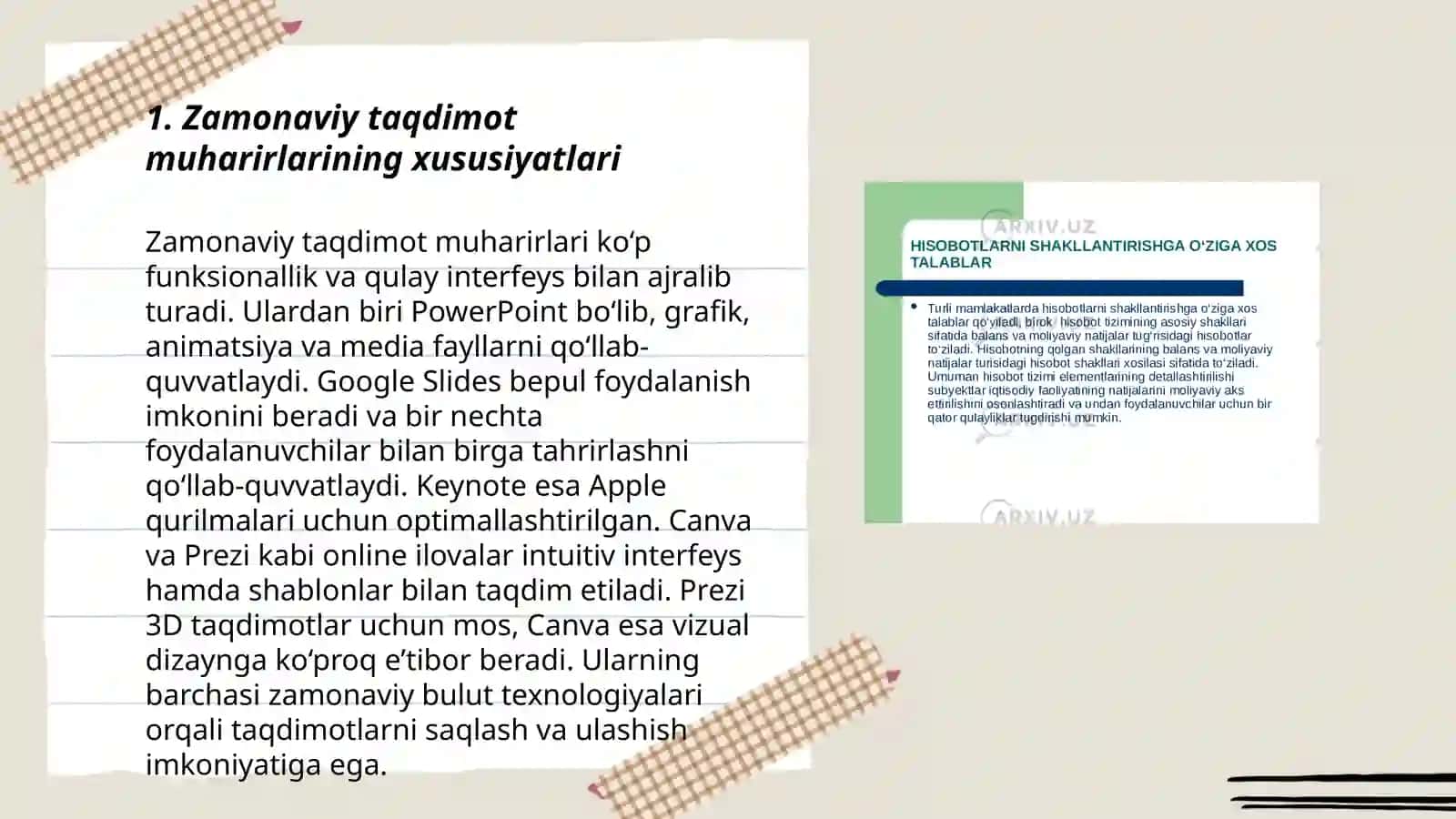 Zamonaviy taqdimot muharirlari tahlili 3