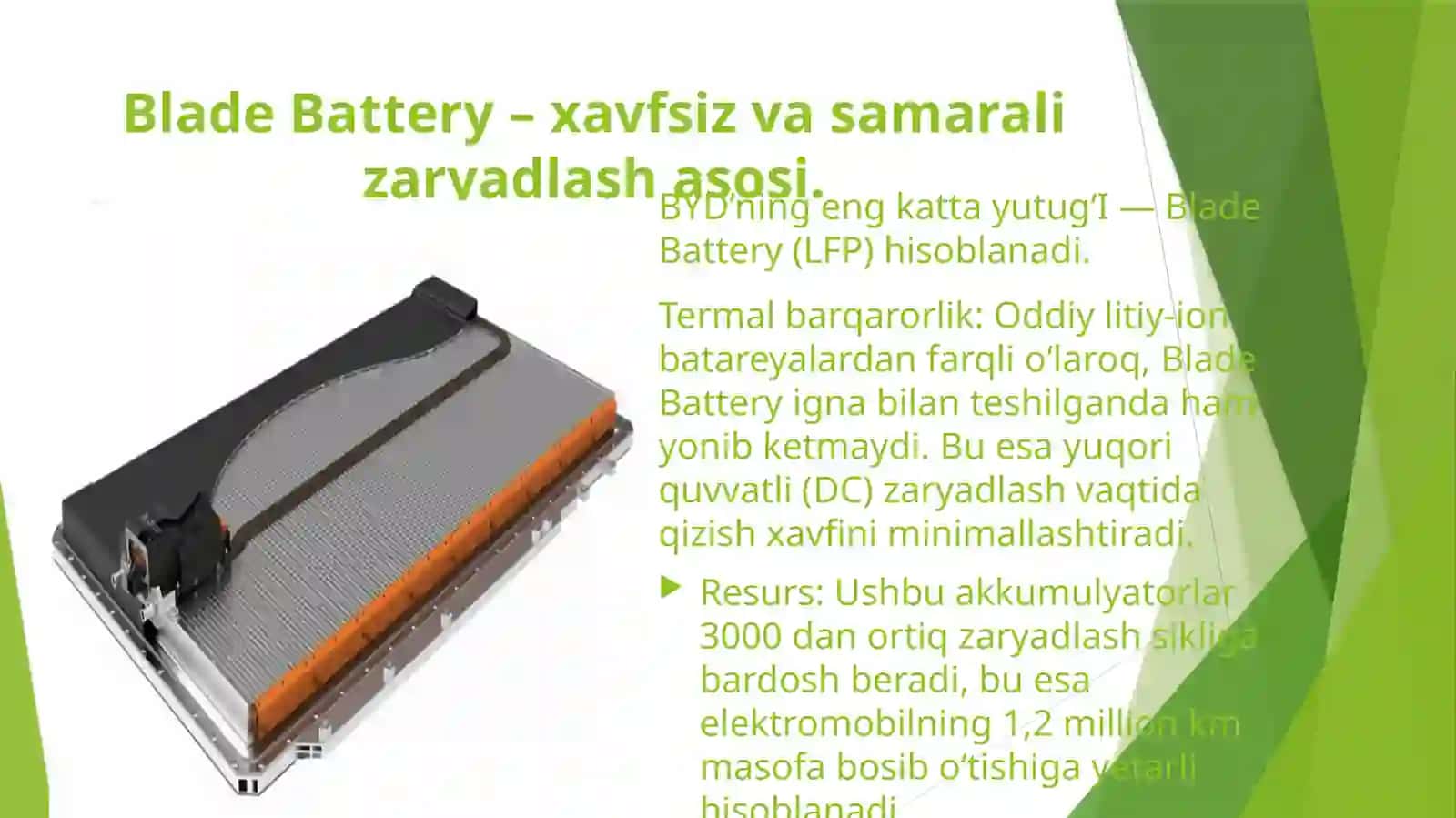 Zaryadlash texnologiyalari va BYD elektromobillarida qo‘llanilishi. 3