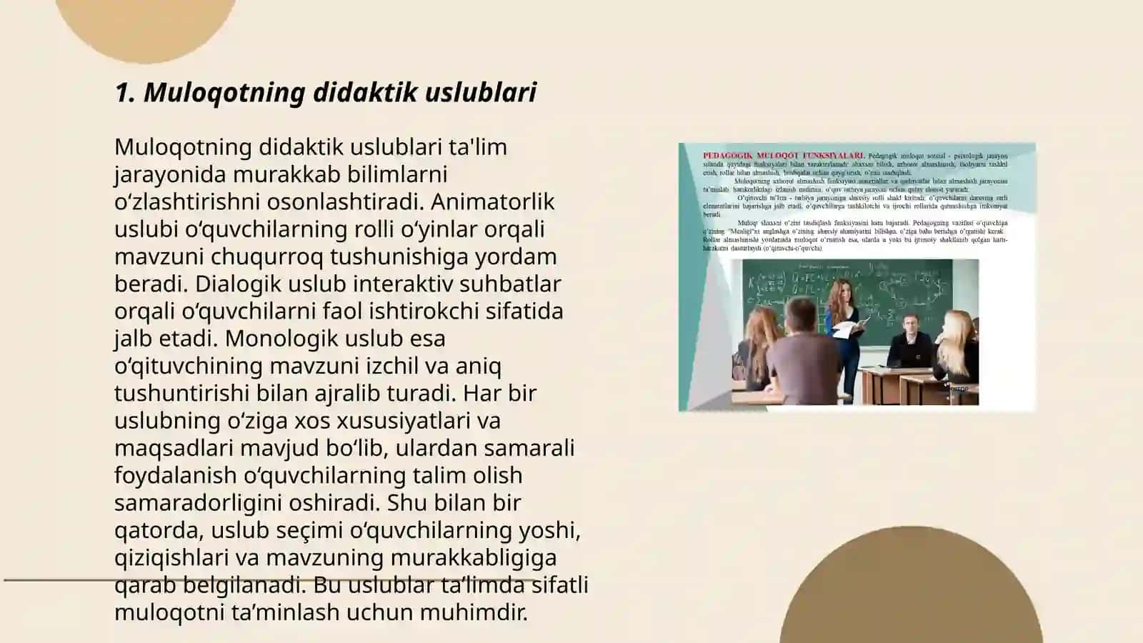 Pedagogik faoliyatda muloqot uslublari 3
