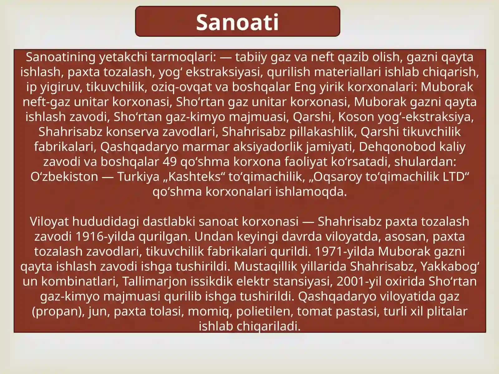 Qashqadaryo viloyati haqida 3