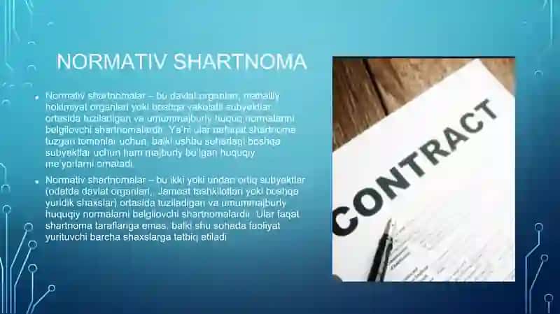 Normativ shartnomalar 3