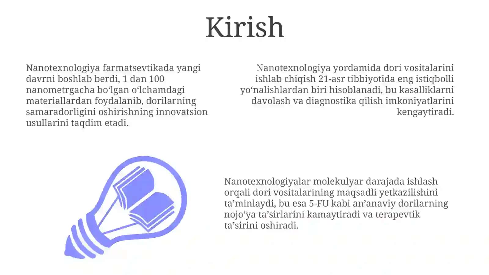 Dori vositalarini yaratish sohasida nanotexnologiyalar 3