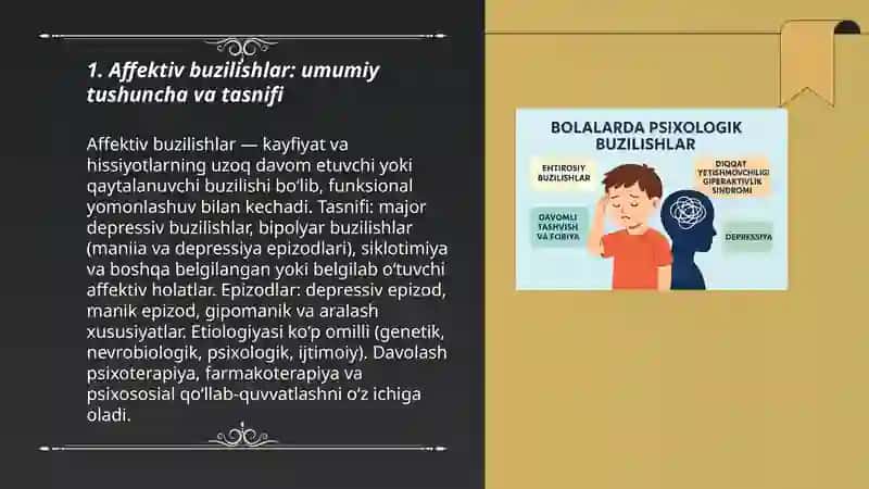 Affekitiv buzilishlar depressiya maniya biopolyar affekitiv buzilishlar 3