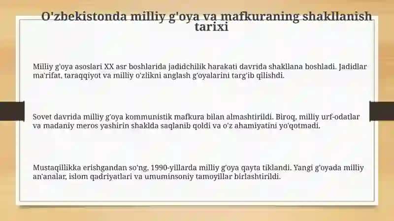 O'zbekistondagi milliy g'oya va mafkura 3
