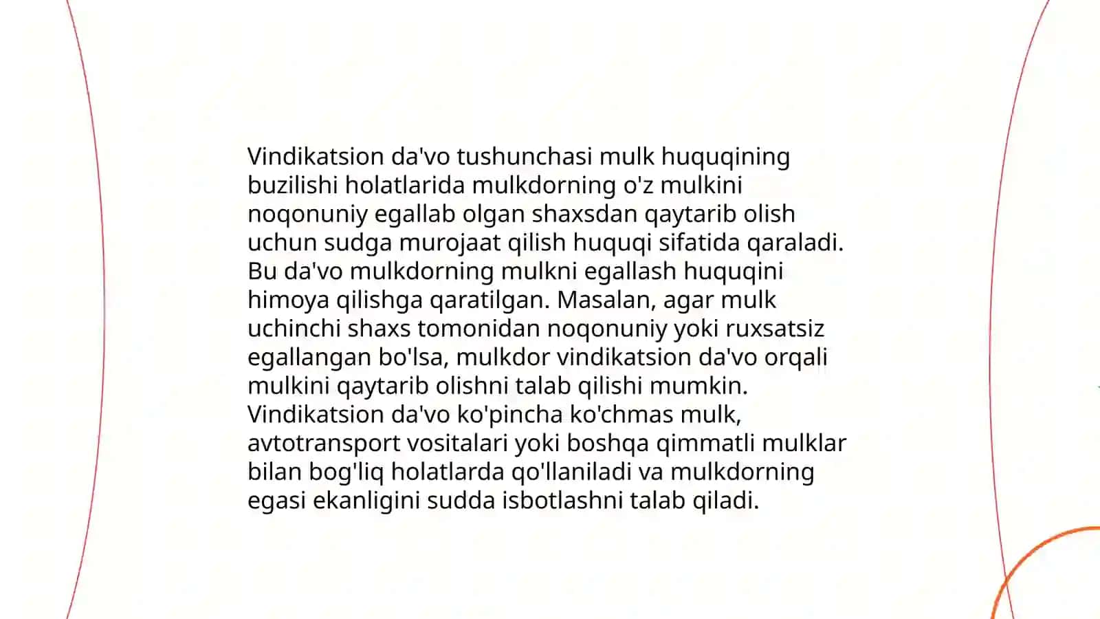 Vindikatsion da'vo tushunchasi 3