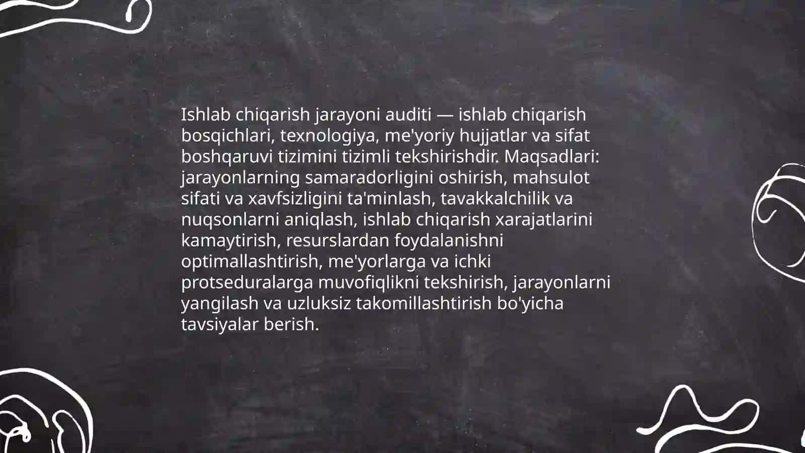 Ishlab chiqarish jarayoni auditi 3
